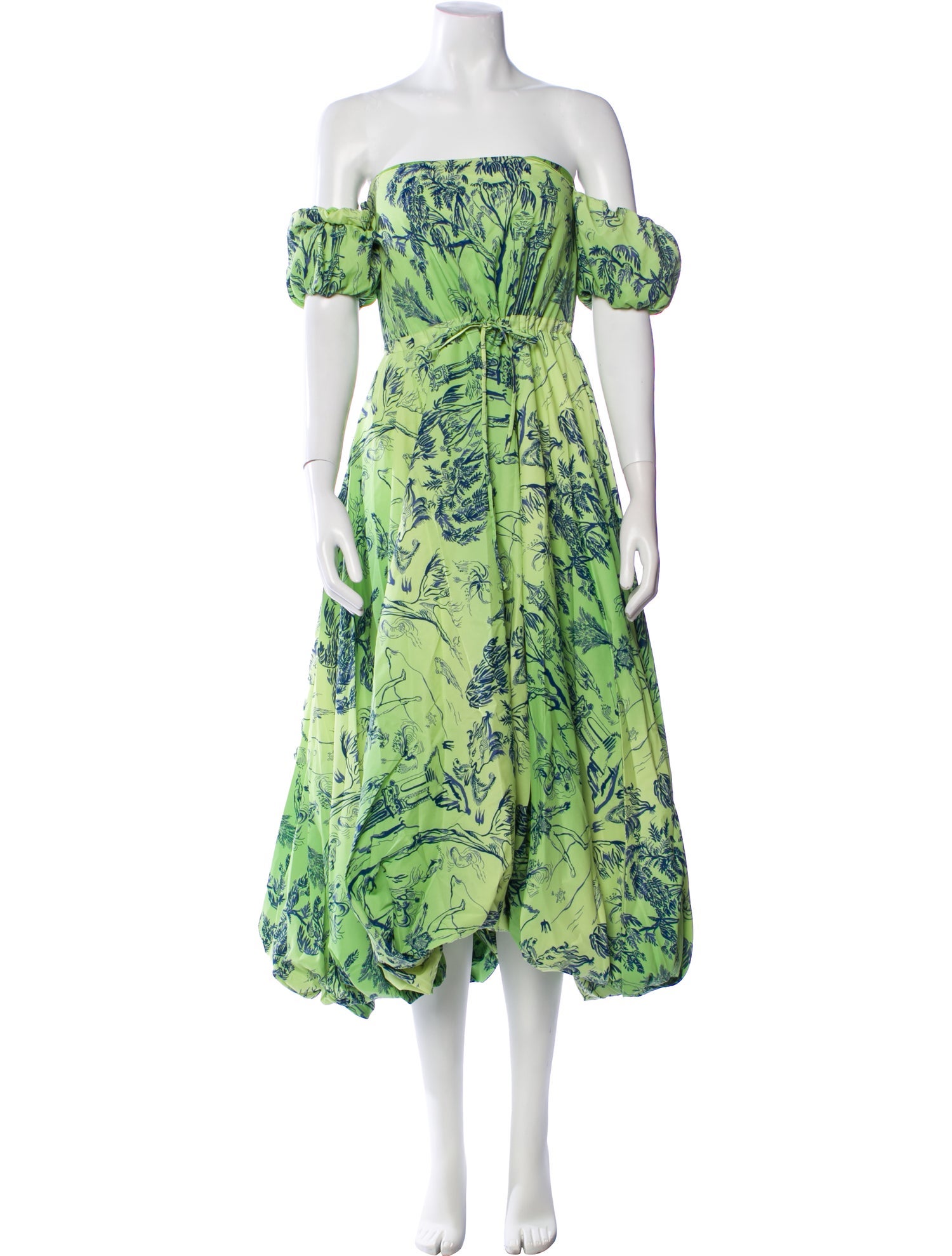 Staud Floral Print Midi Length Dress w/ Tags