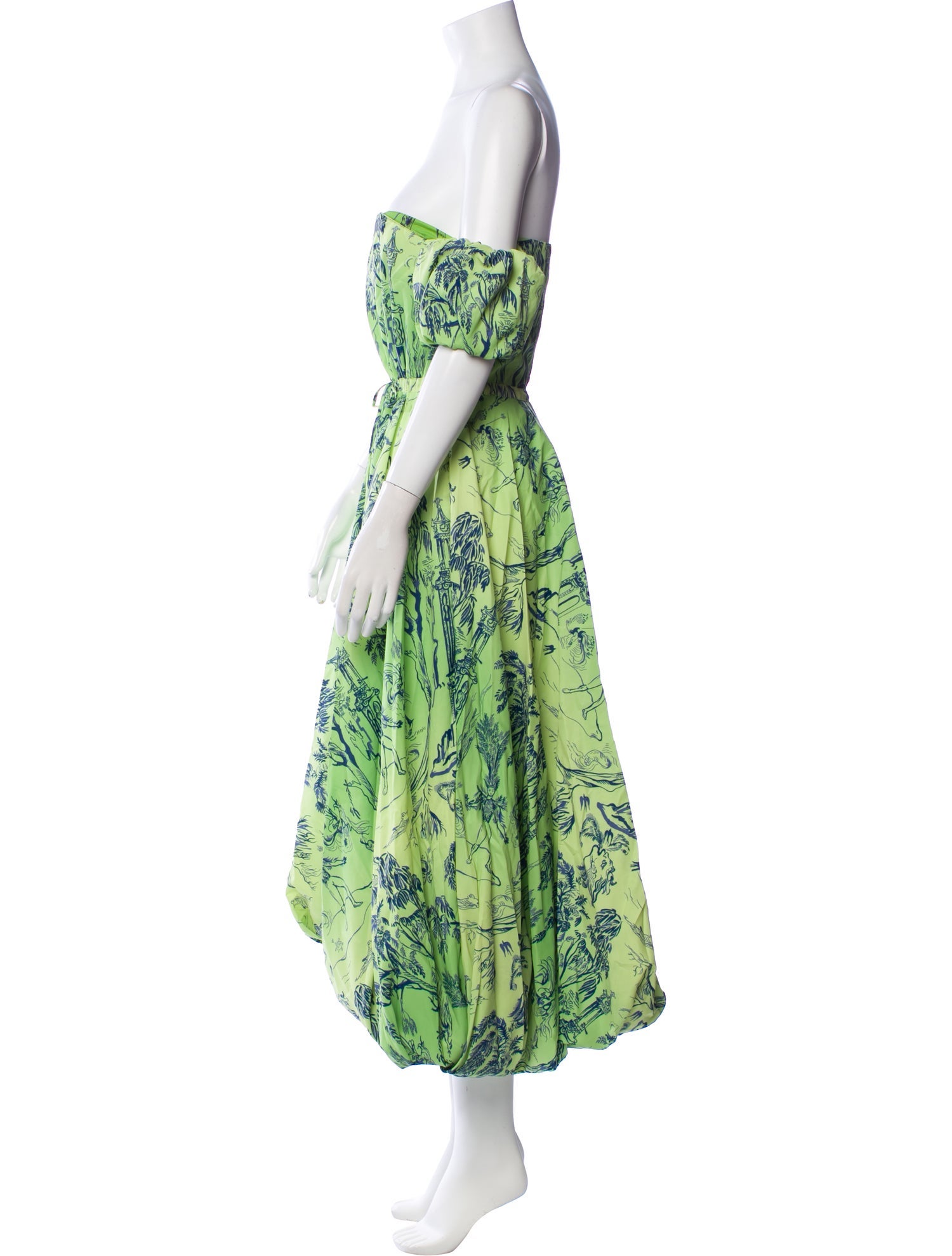 Staud Floral Print Midi Length Dress w/ Tags