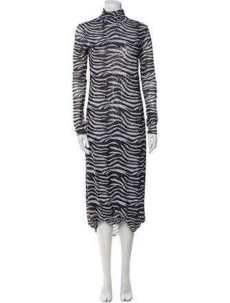 Staud Animal Print Long Dress