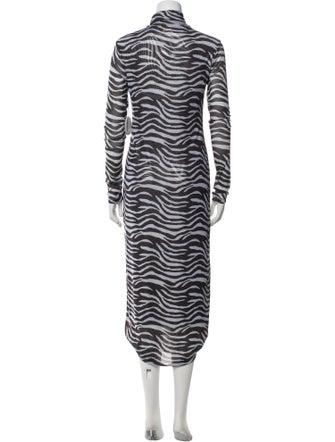 Staud Animal Print Long Dress