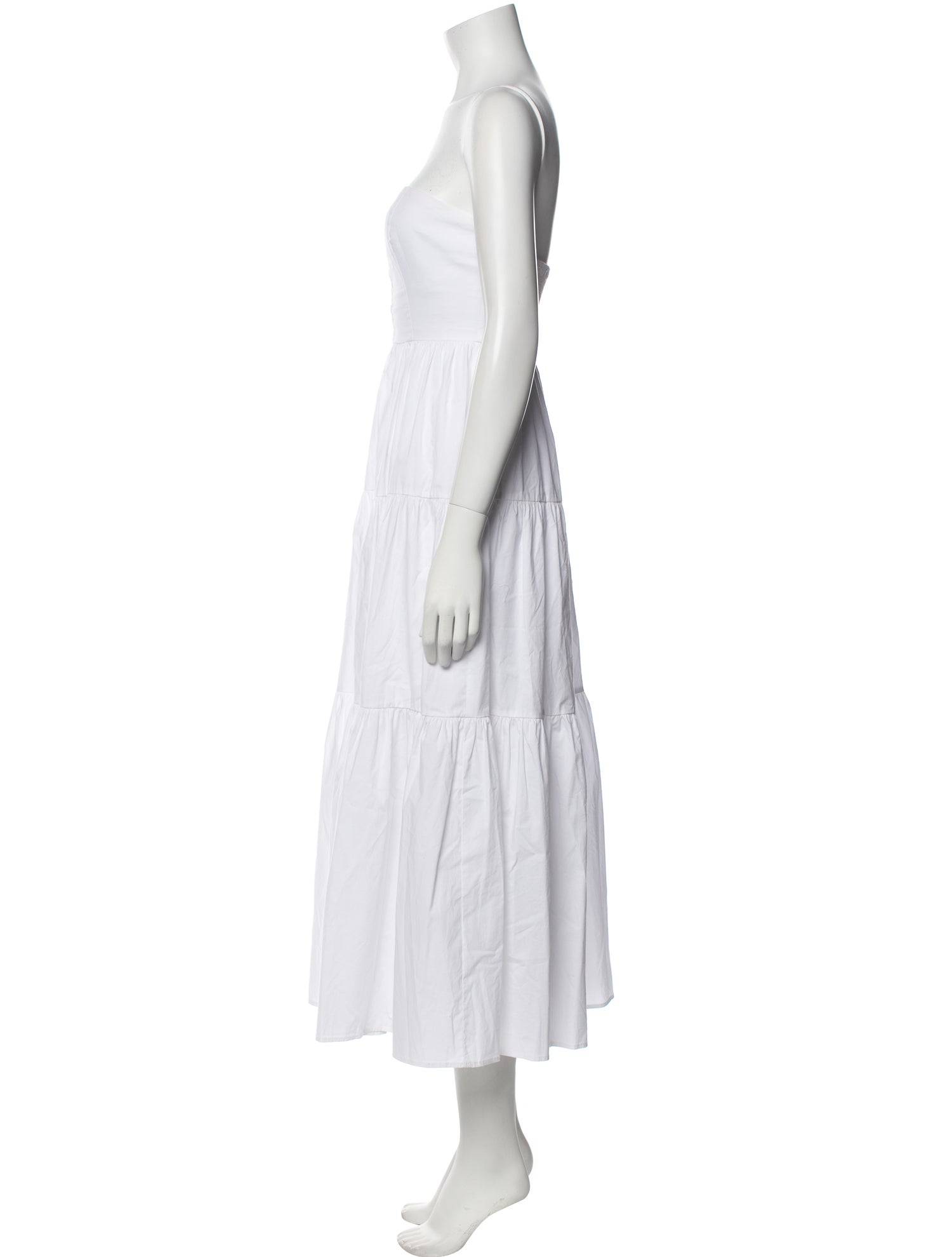 Staud Strapless Midi Length Dress