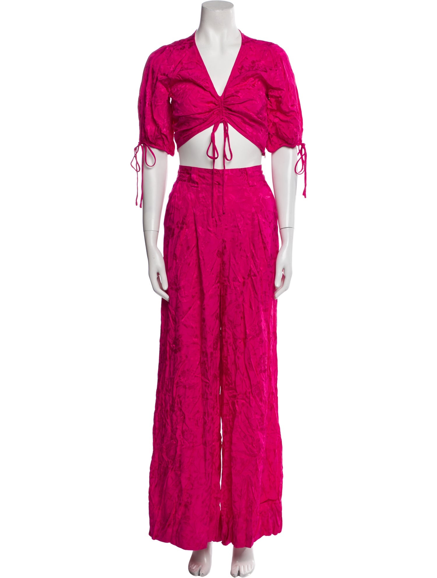 Staud Ruffle Embellishment Pant Set