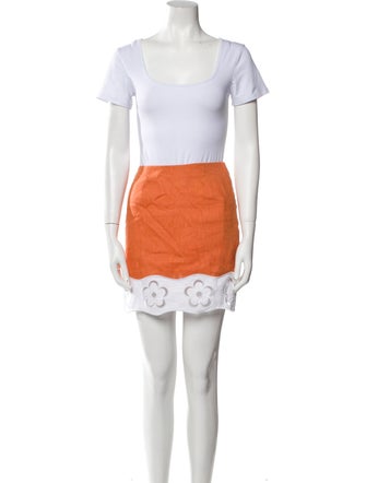 Staud Linen Lace Pattern Skirt Set