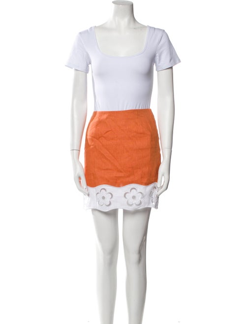 Staud Linen Lace Pattern Skirt Set