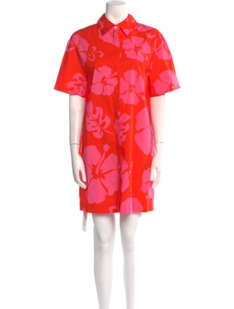 Staud Floral Print Mini Dress