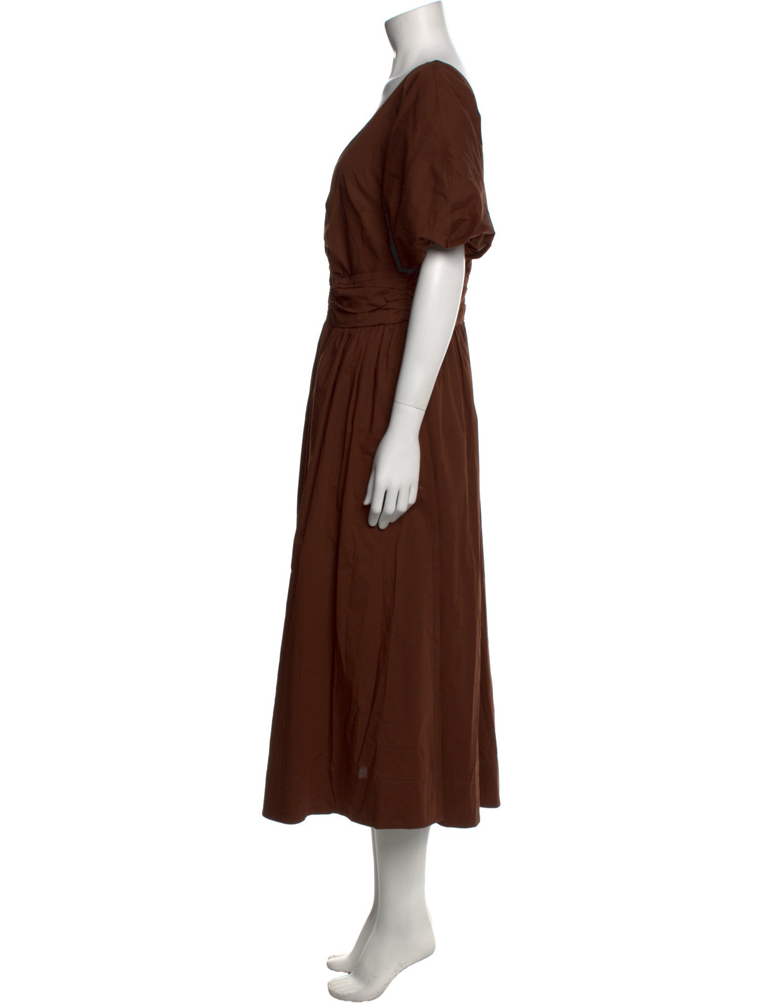 Staud V-Neck Long Dress