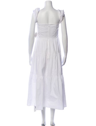 Staud Square Neckline Long Dress