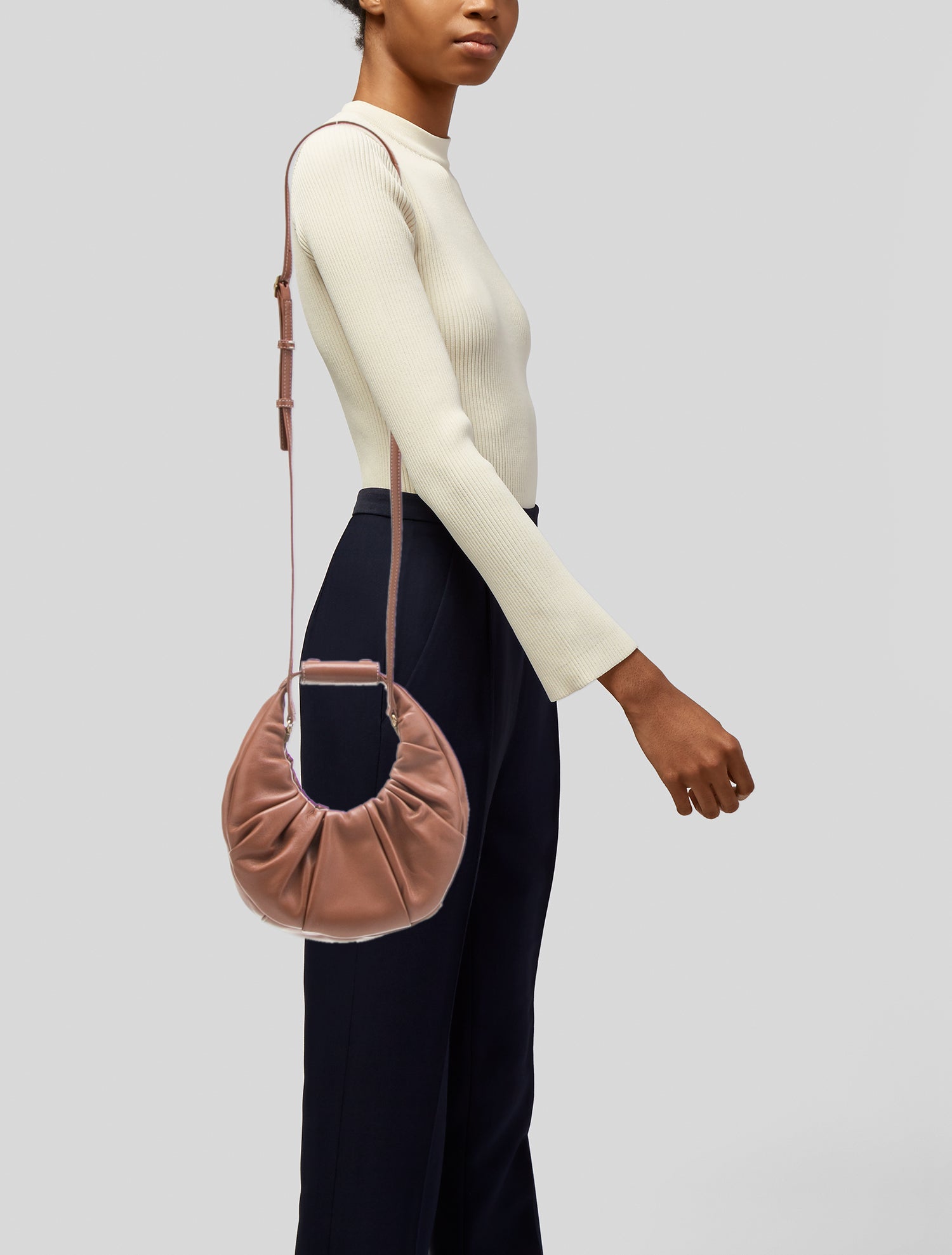 Staud Leather Top Handle Bag