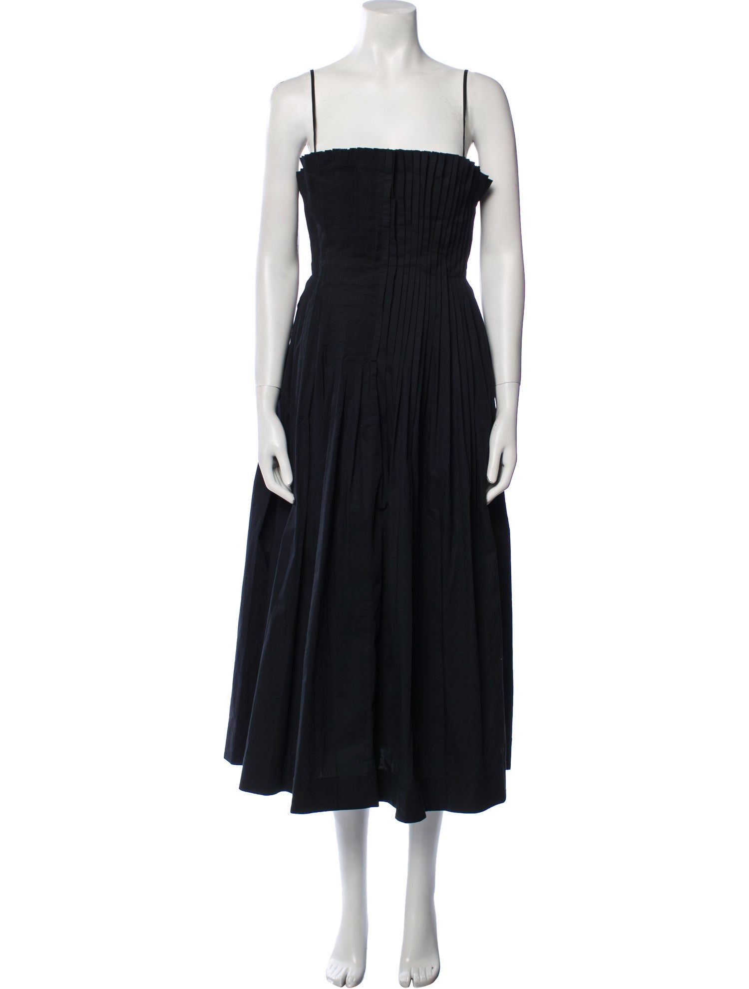 Staud Square Neckline Midi Length Dress