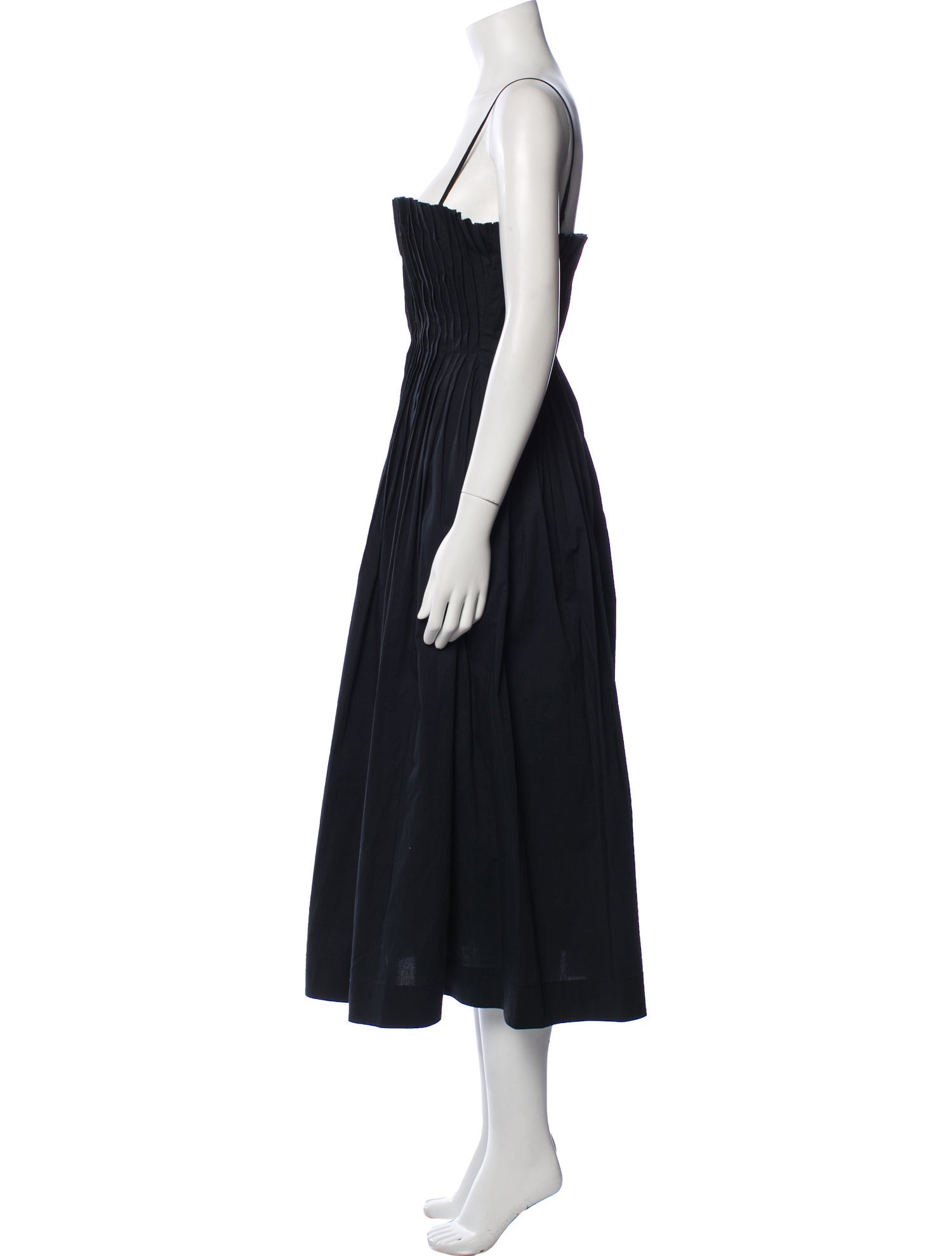 Staud Square Neckline Midi Length Dress