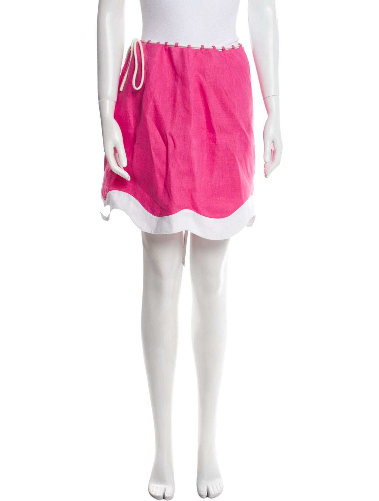 Staud Linen Mini Skirt