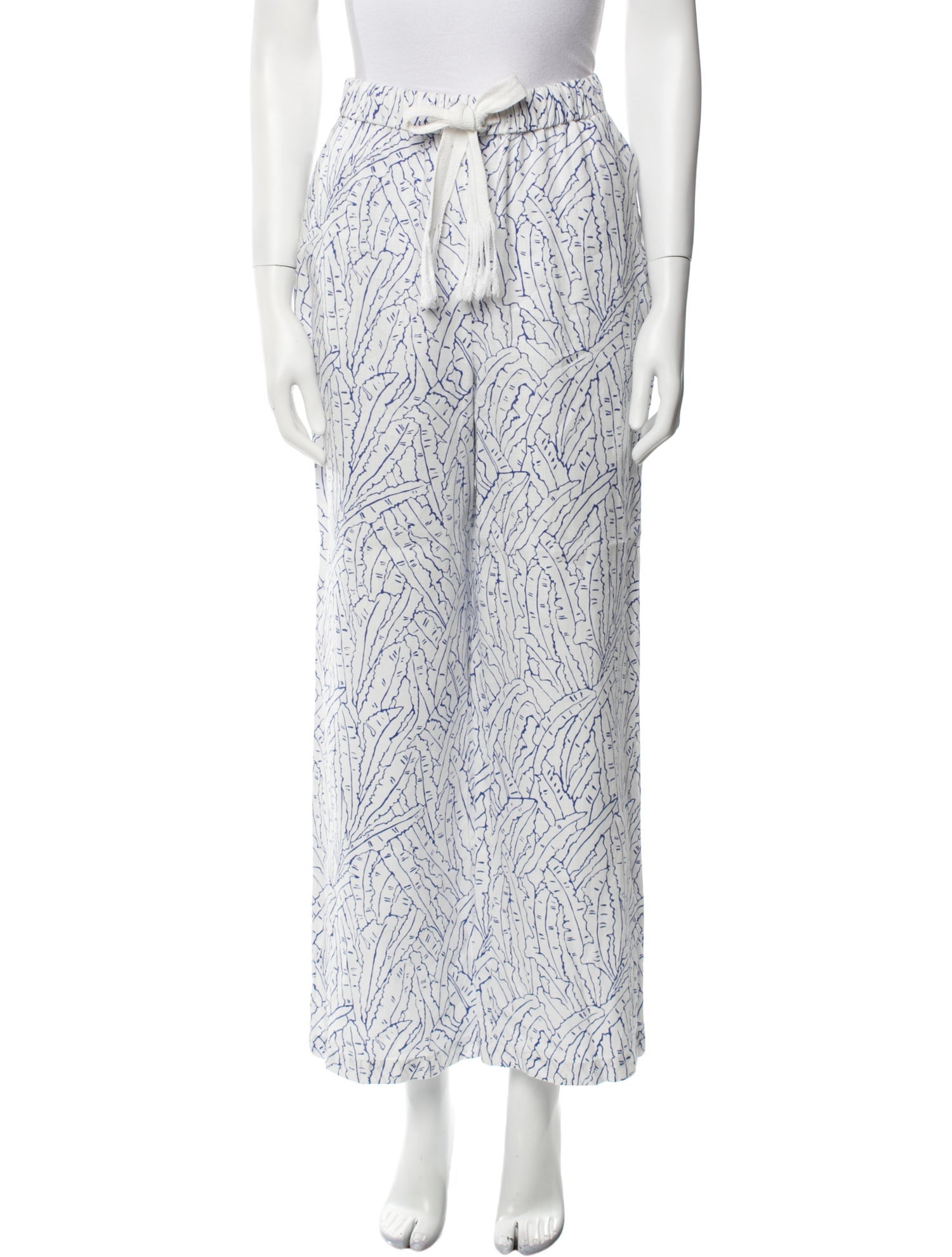 Staud Linen Wide Leg Pants