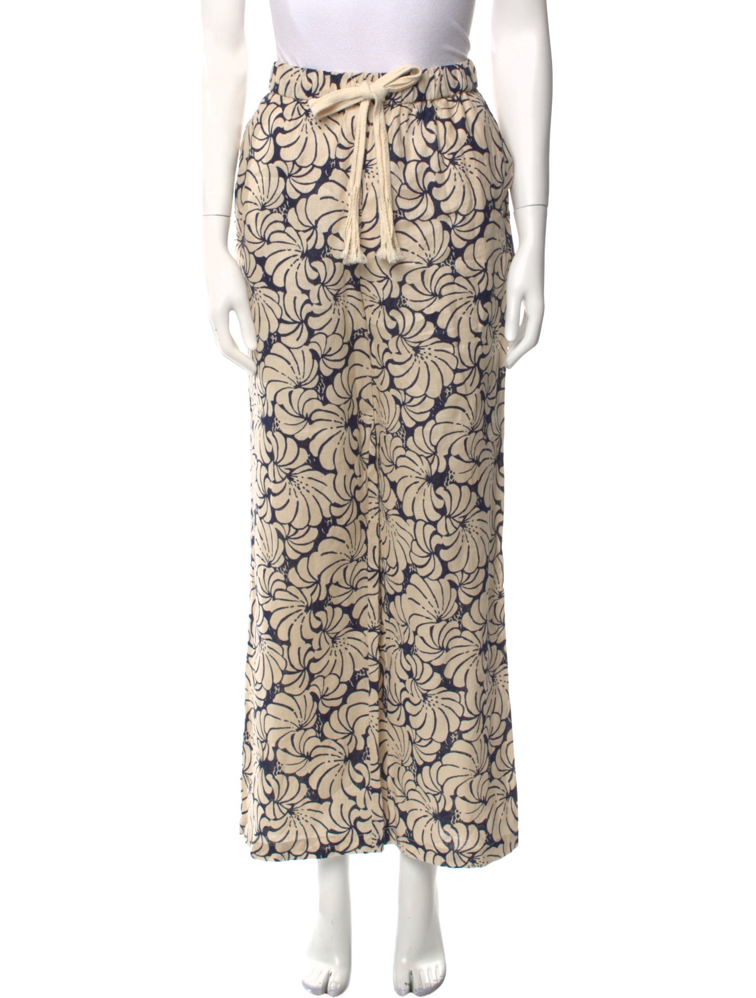 Staud Linen Wide Leg Pants