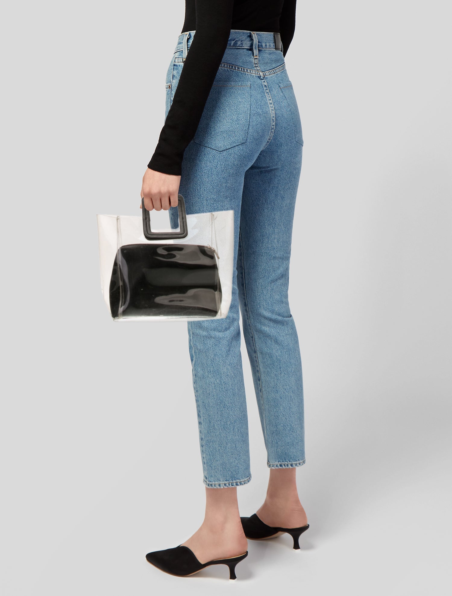 Staud PVC Top Handle Bag