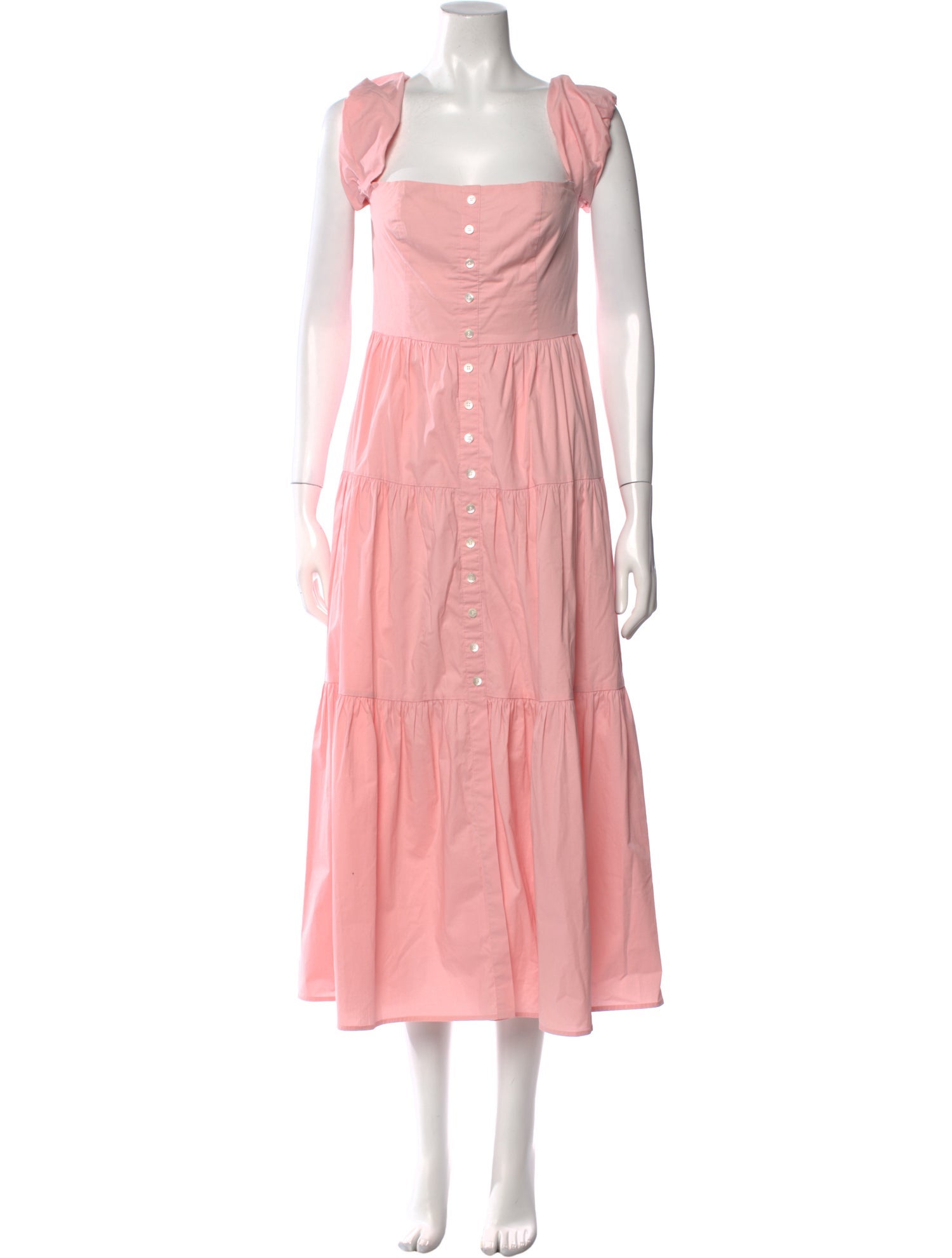 Staud Square Neckline Long Dress