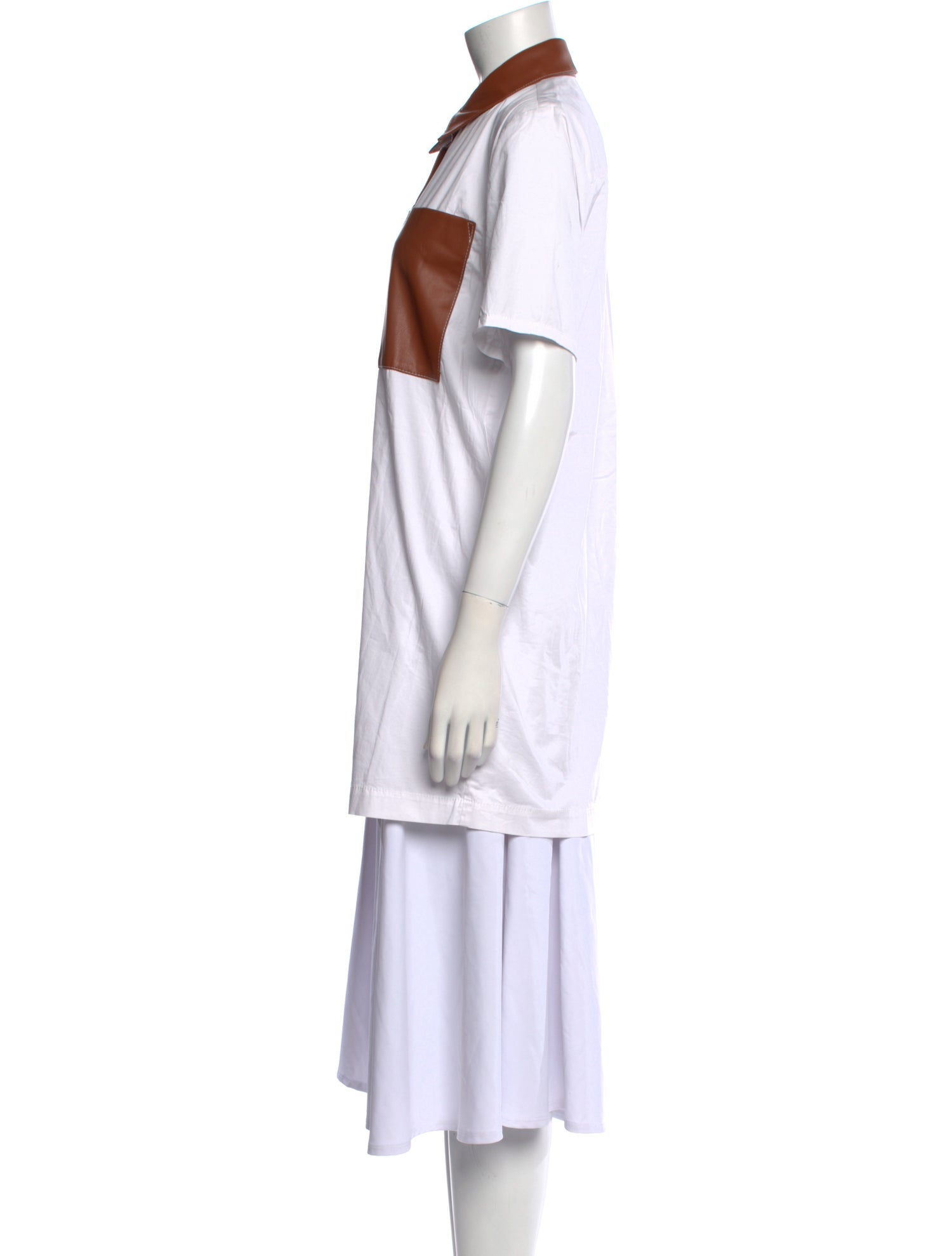 Staud Short Sleeve Button-Up Top