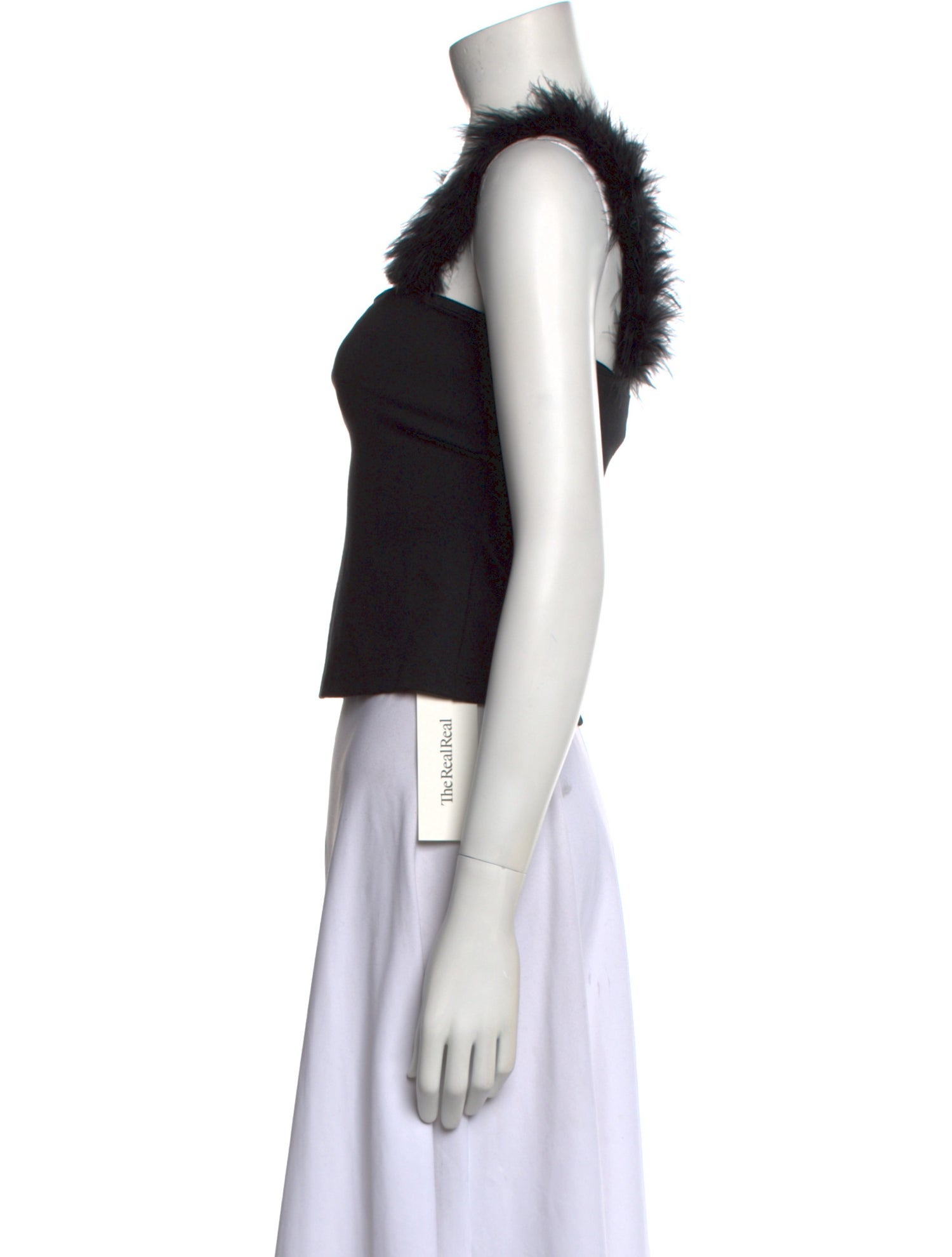 Staud Square Neckline Sleeveless Crop Top