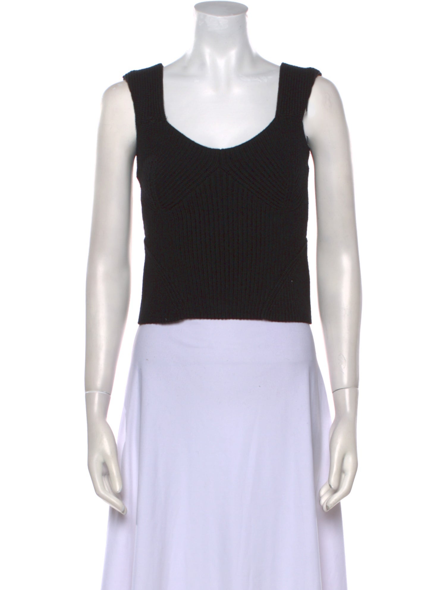 Staud Scoop Neck Sleeveless Crop Top