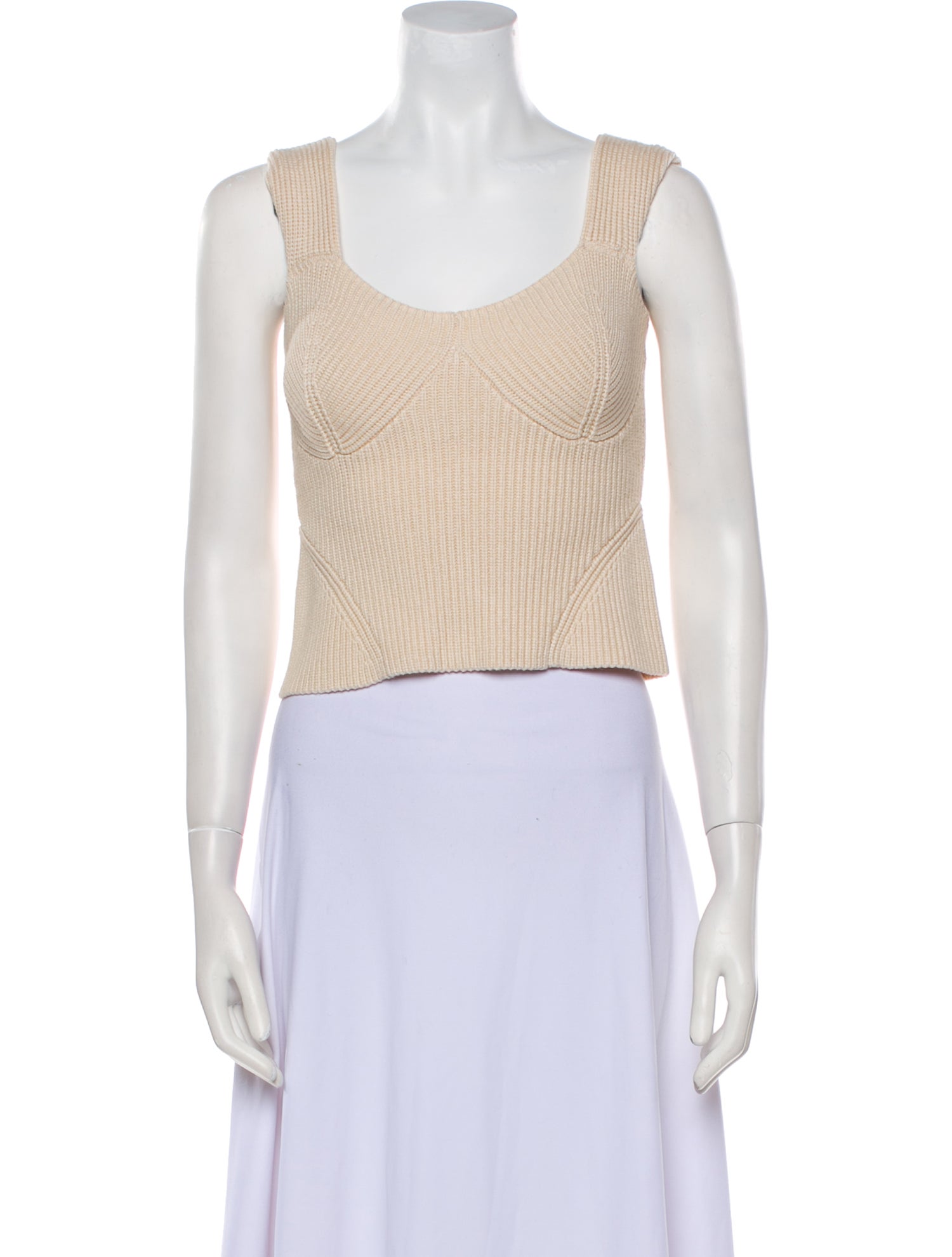 Staud Scoop Neck Sleeveless Crop Top