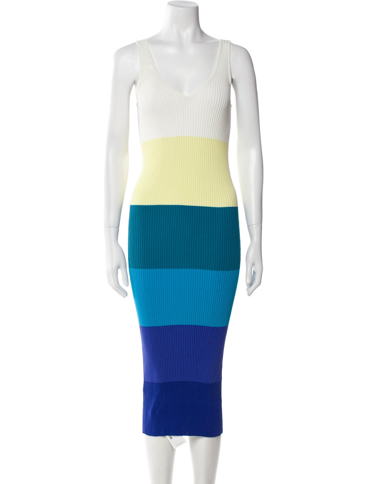 Staud Striped Midi Length Dress