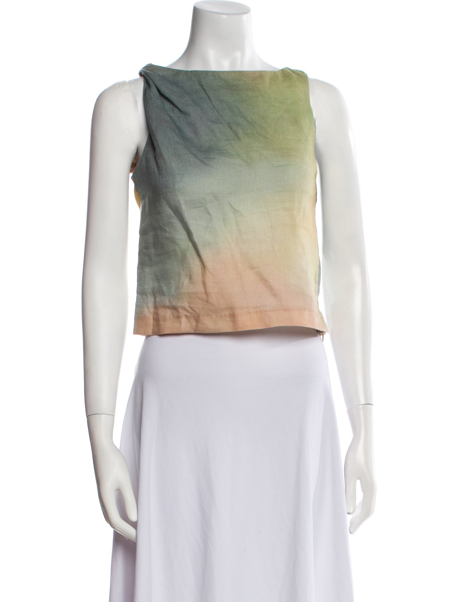 Staud Linen Printed Crop Top w/ Tags