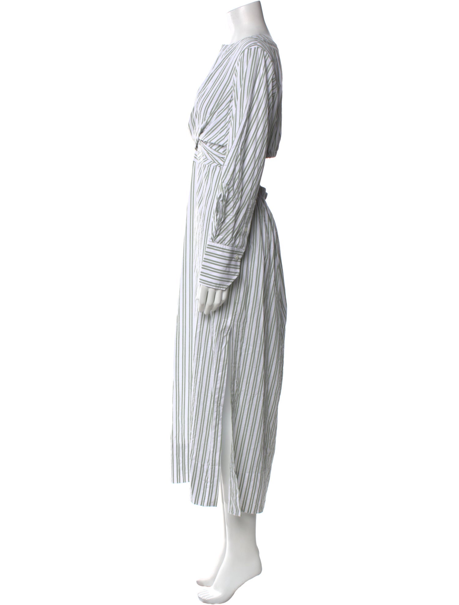 Staud Striped Long Dress