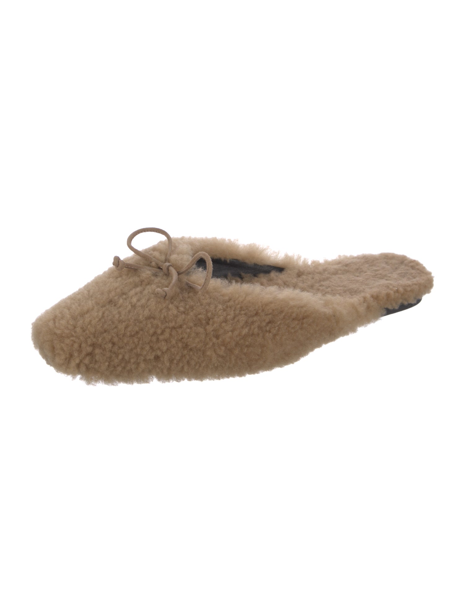 Staud Shearling Bow Accents Mules