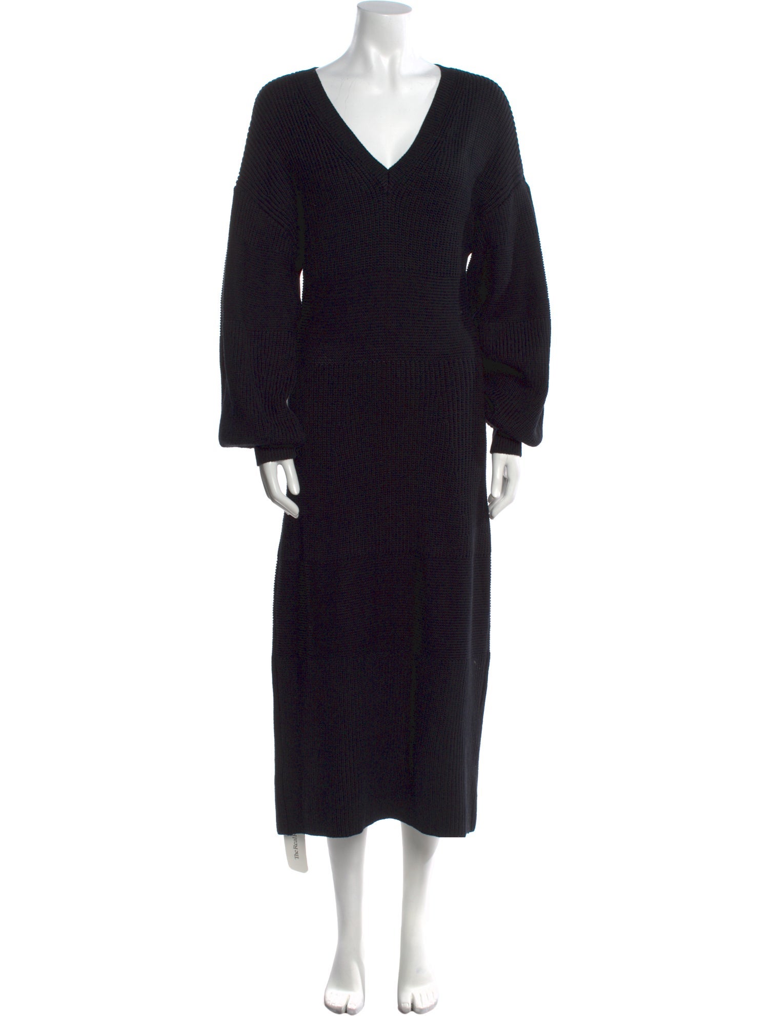 Staud V-Neck Midi Length Dress