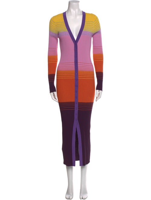 Staud Striped Long Dress