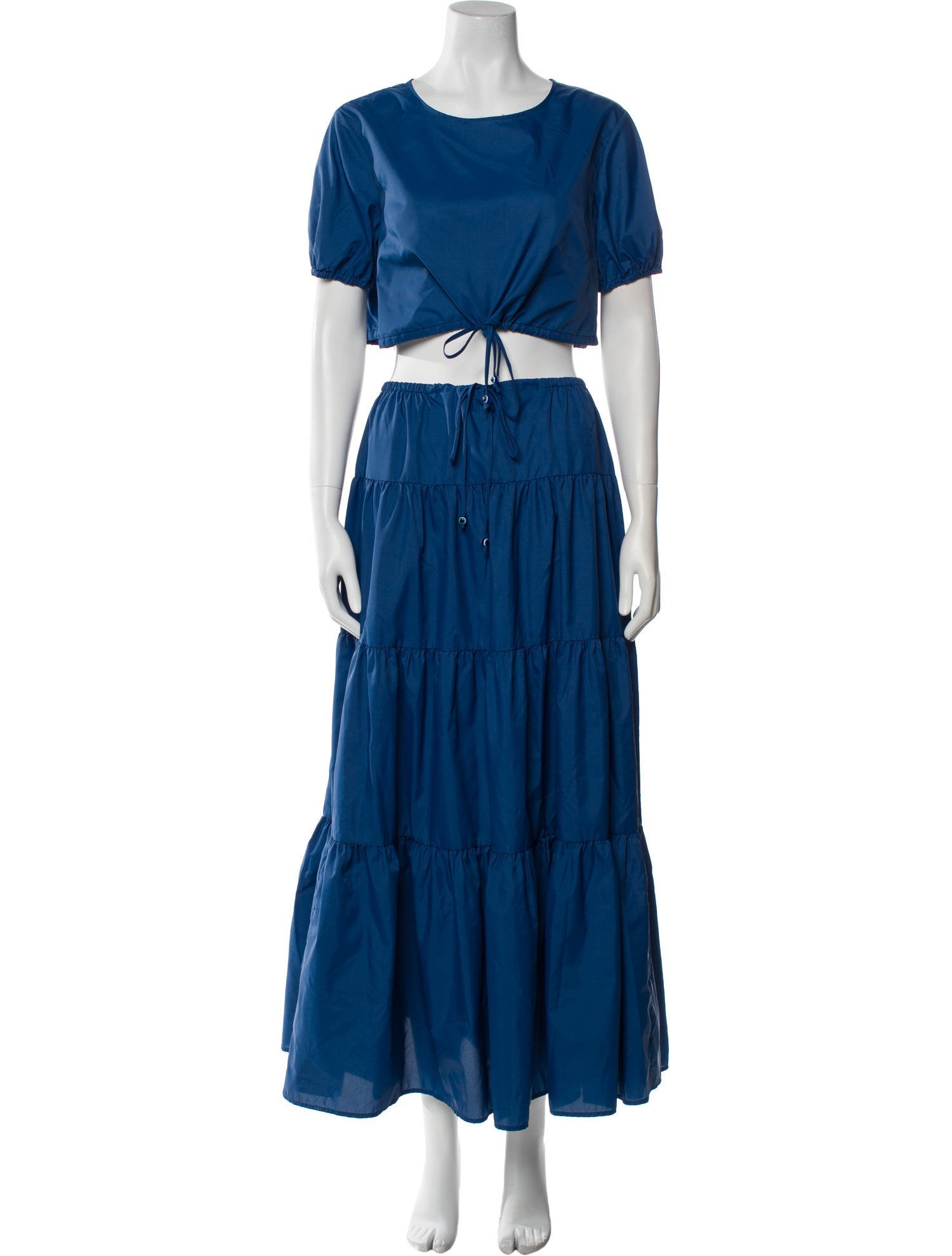 Staud Nylon Ruffle Embellishment Skirt Set