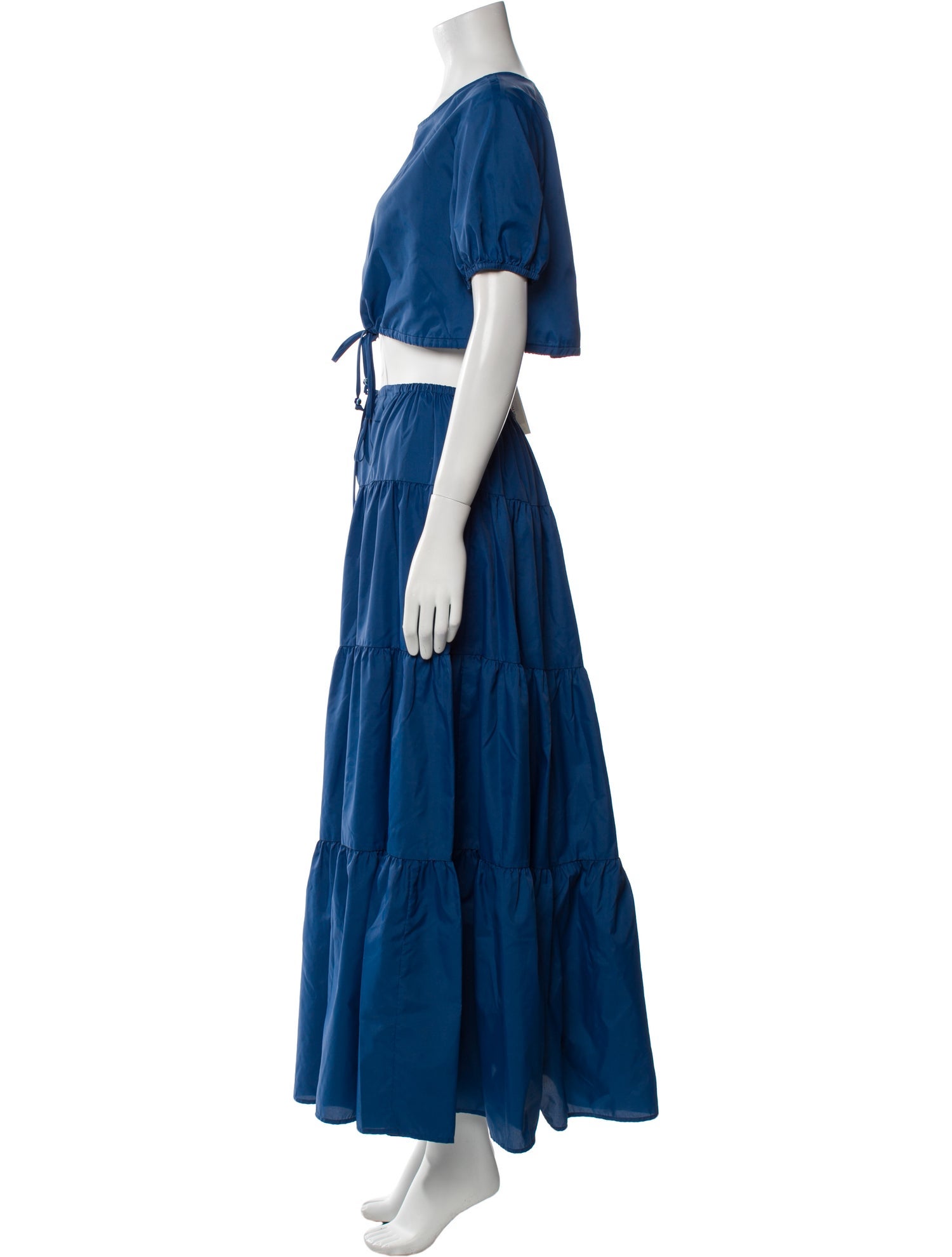 Staud Nylon Ruffle Embellishment Skirt Set