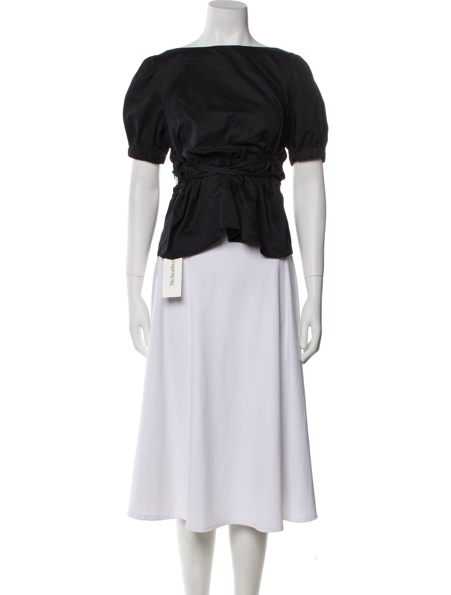 Staud Off-The-Shoulder Short Sleeve Crop Top