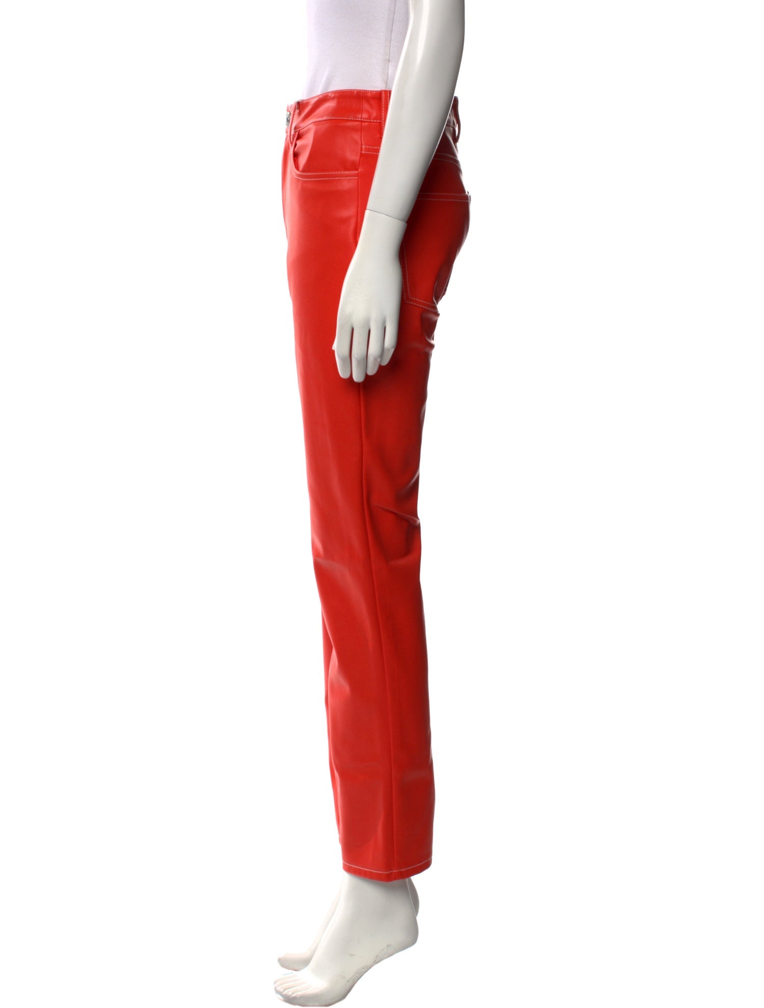 【関税込み】REMAIN Birger Christensen レザーパンツ REMAIN Birger Christensenのブラック ストレート レザーパンツ