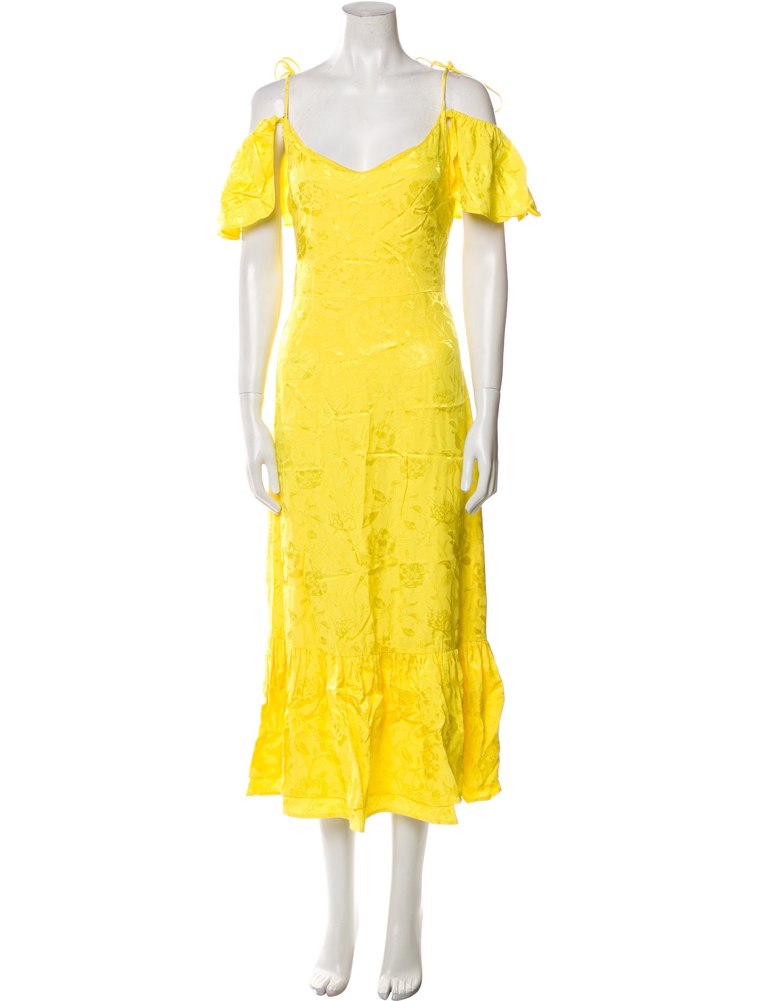 Staud V-Neck Long Dress