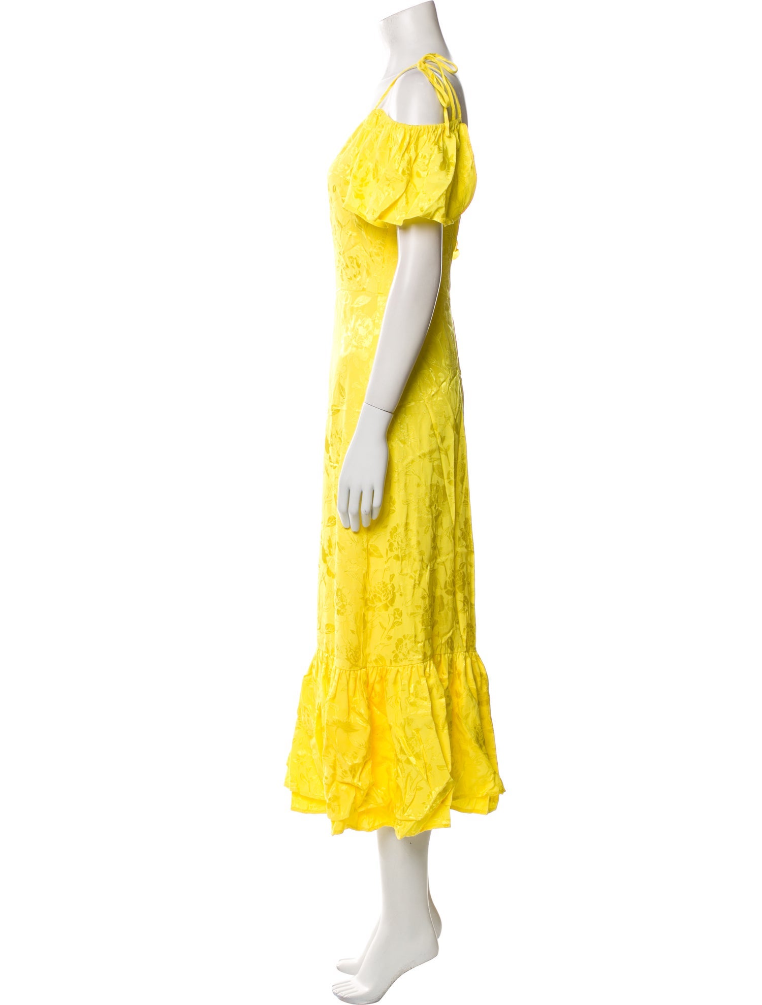 Staud V-Neck Long Dress