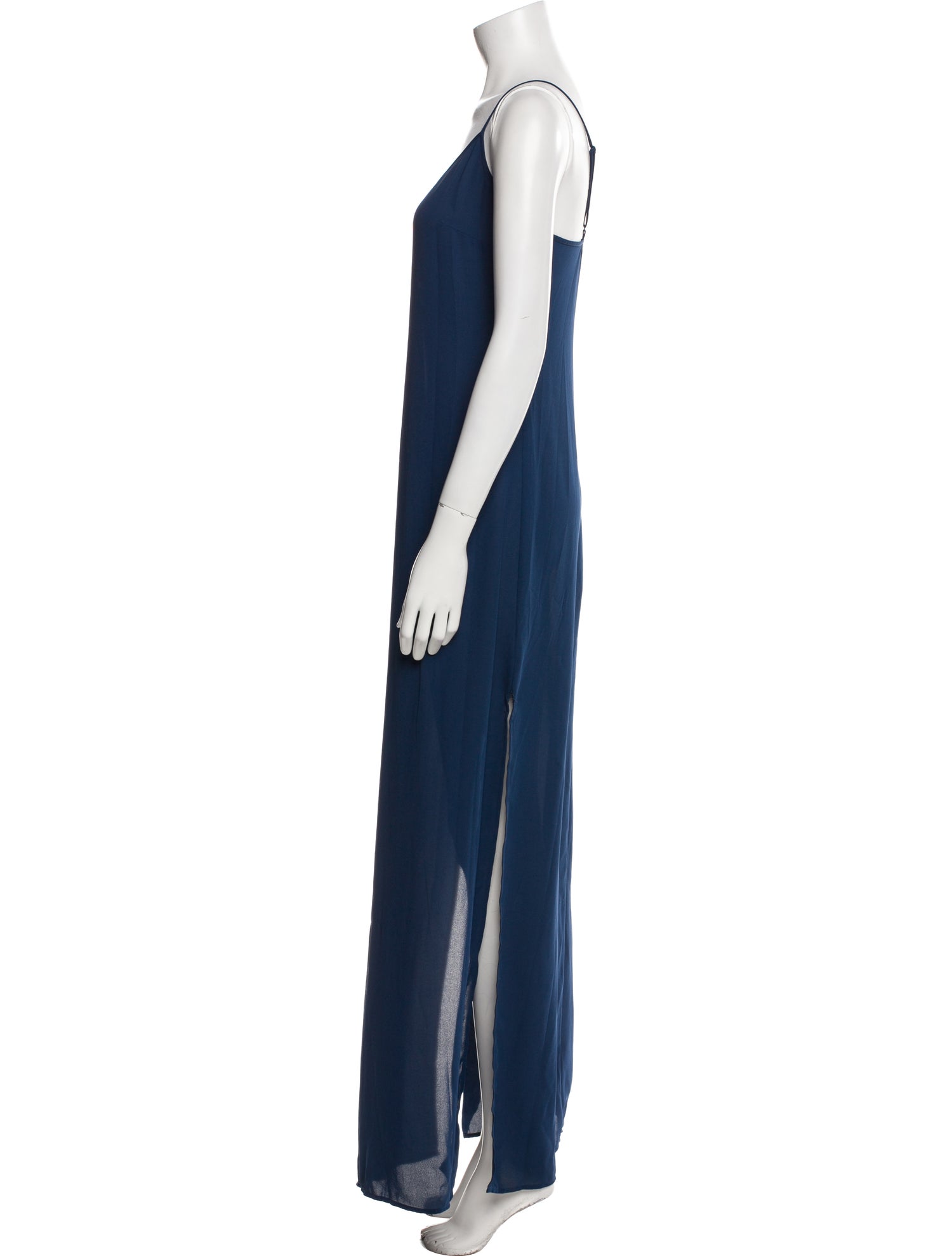 Staud V-Neck Long Dress