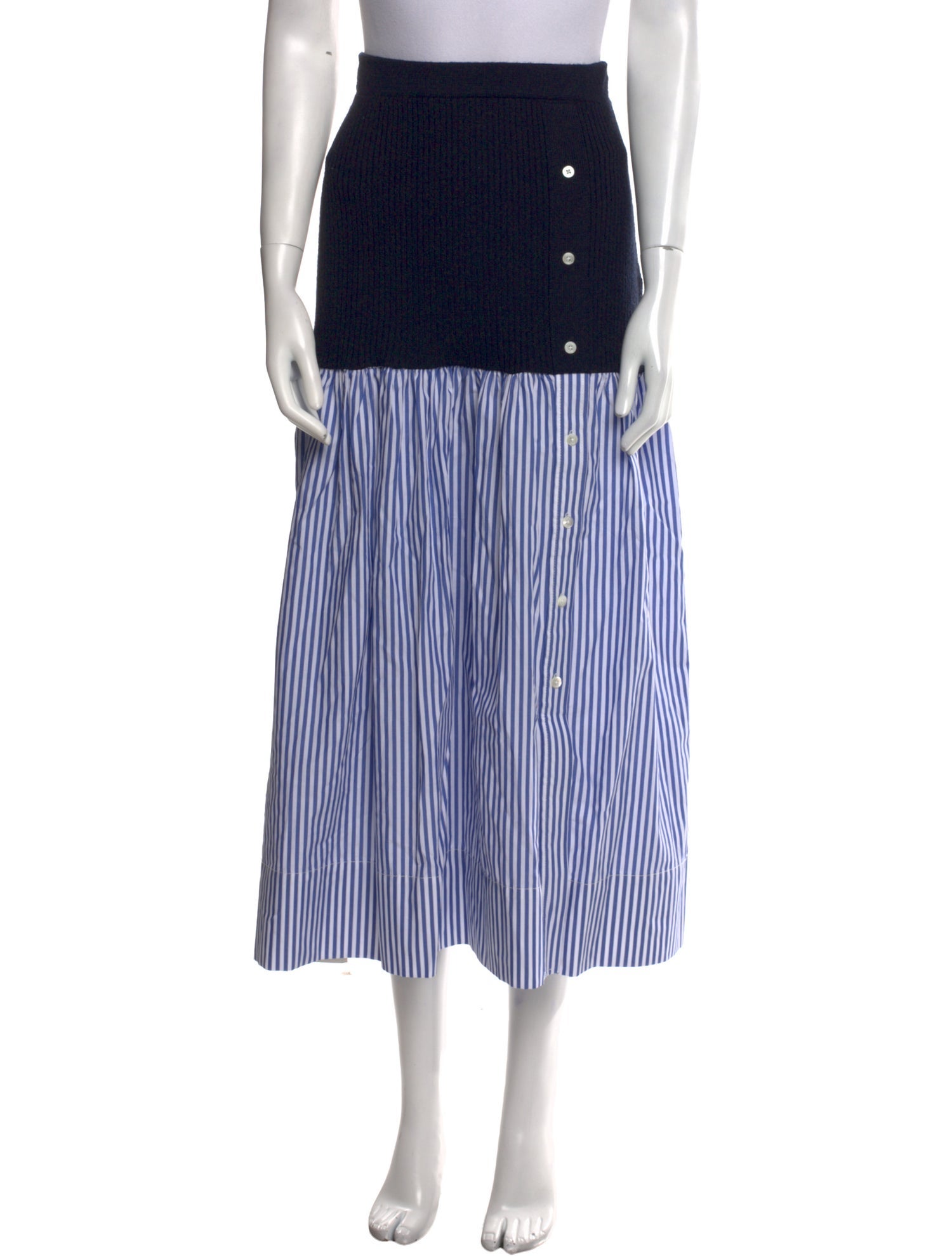 Staud Merino Wool Midi Length Skirt