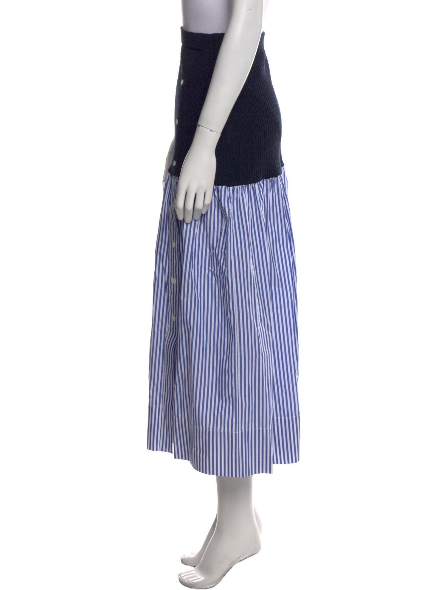 Staud Merino Wool Midi Length Skirt