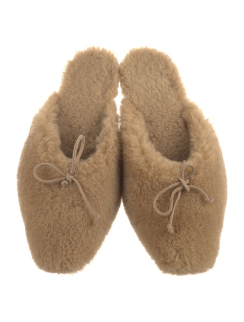 Staud Shearling Bow Accents Mules