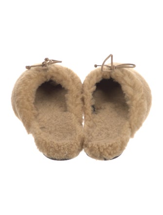Staud Shearling Bow Accents Mules