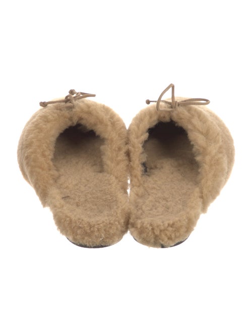 Staud Shearling Bow Accents Mules