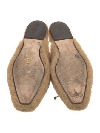 Staud Shearling Bow Accents Mules