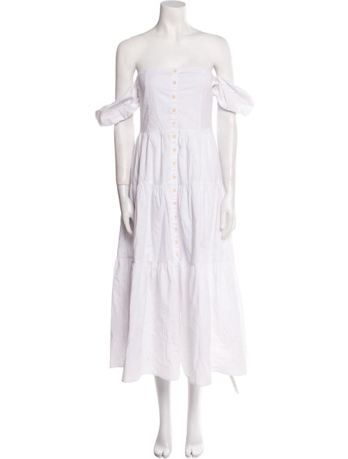 Staud Square Neckline Midi Length Dress