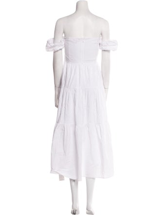 Staud Square Neckline Midi Length Dress