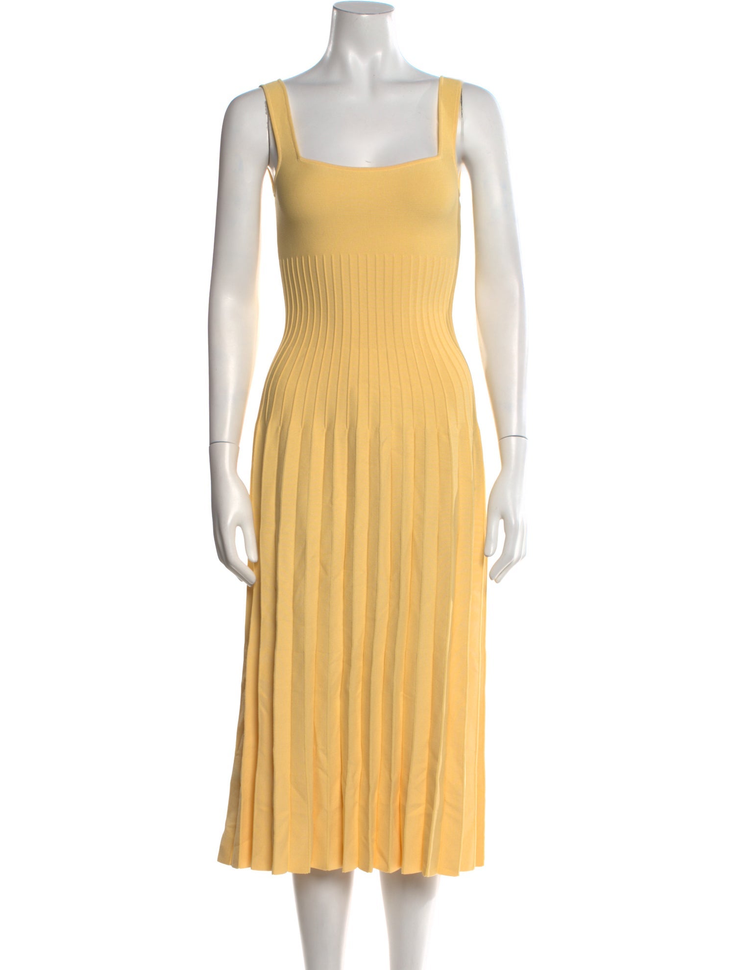 Staud Square Neckline Midi Length Dress