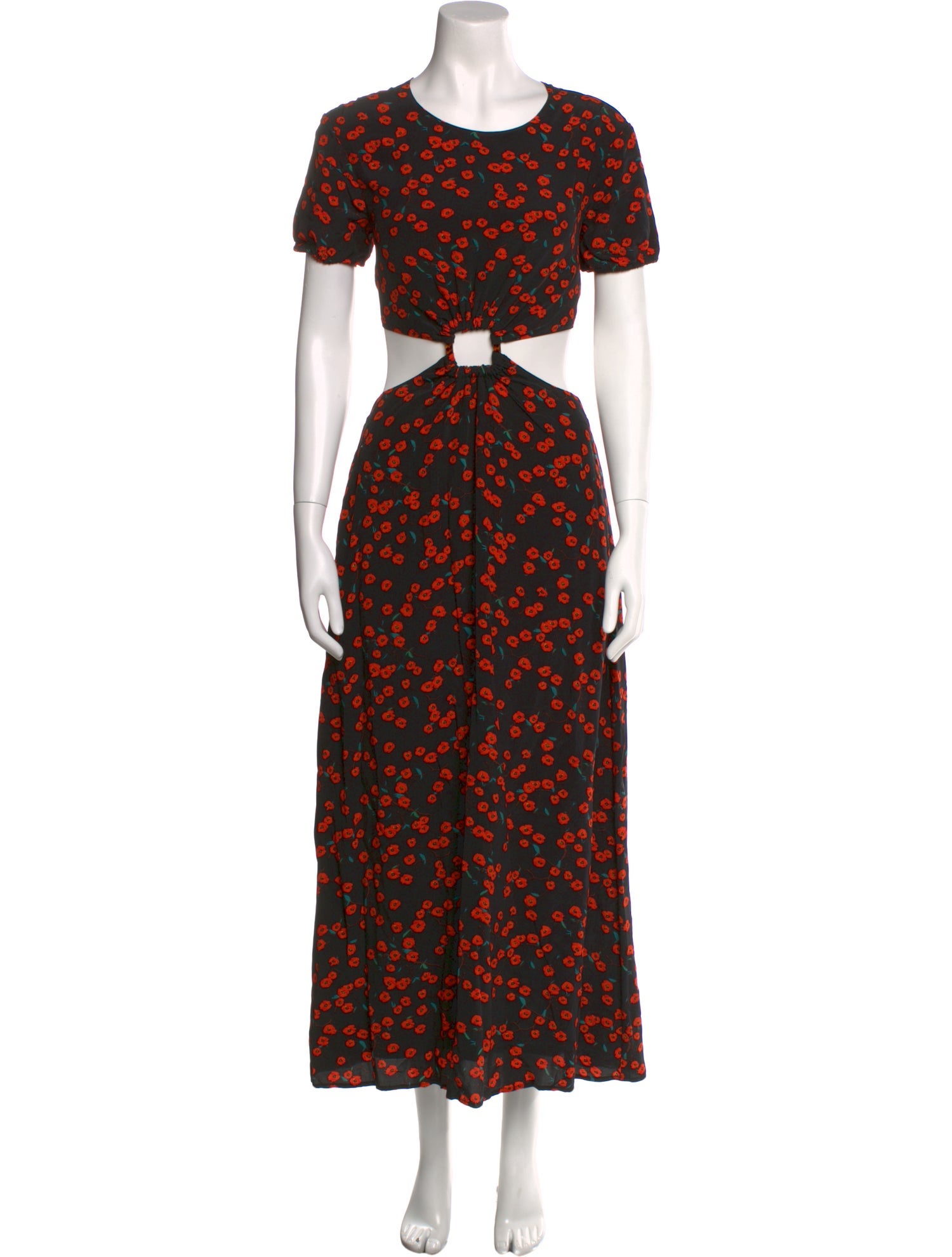 Staud Floral Print Long Dress