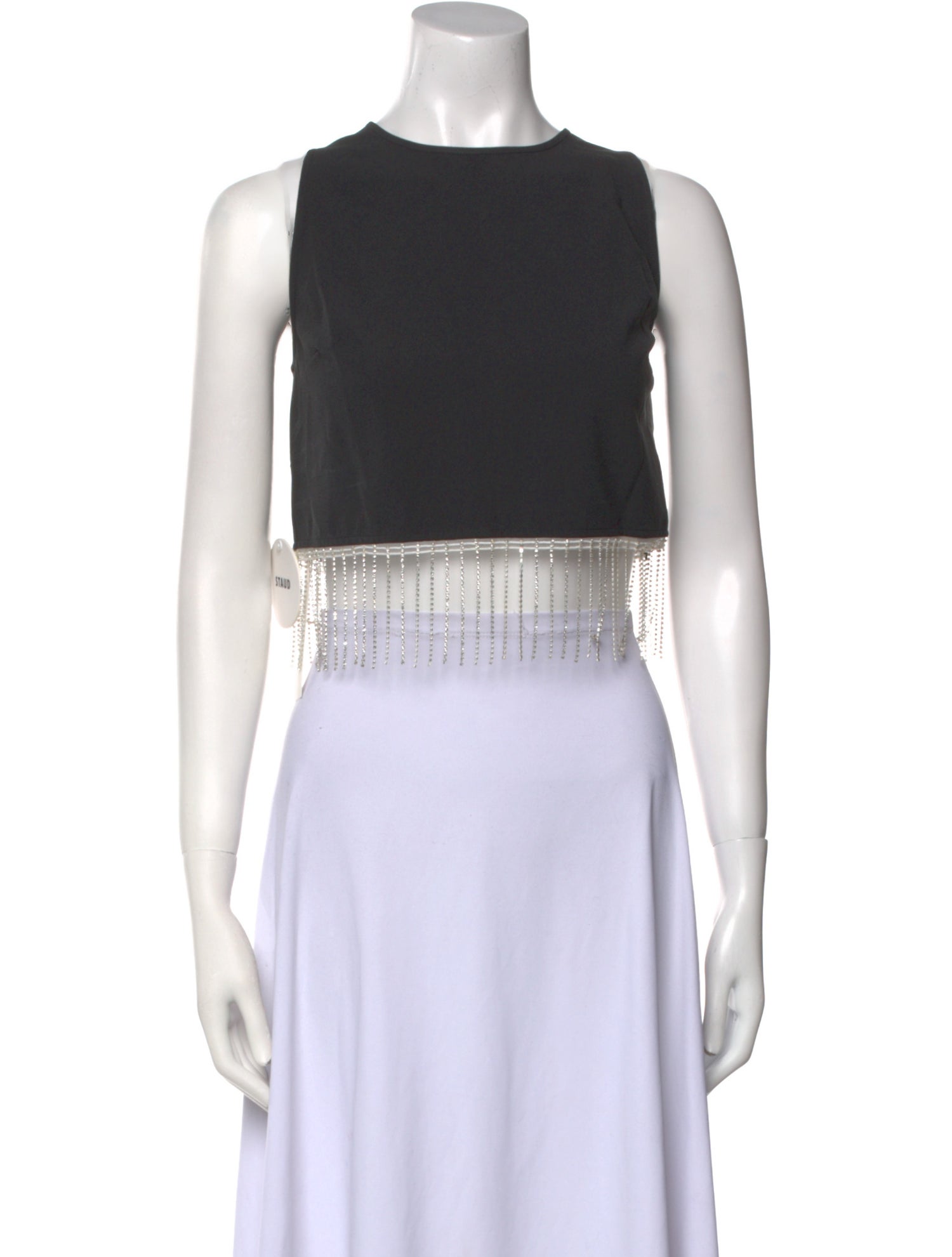 Staud Crew Neck Sleeveless Crop Top