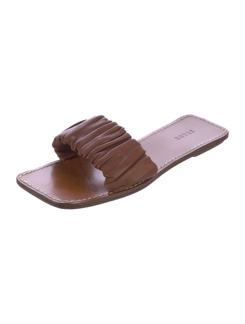 Staud Leather Pleated Accents Slides