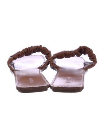 Staud Leather Pleated Accents Slides