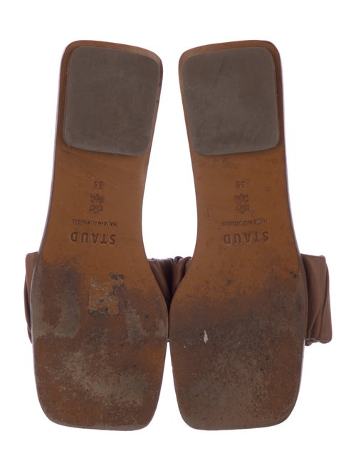 Staud Leather Pleated Accents Slides